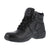 Grabbers Womens Black Leather 6in SR Sport Boots Fastener Soft Toe