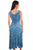Scully Womens Light Denim Rayon Full Length Lace S/L Dress