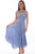 Scully Womens Light Sky Blue Rayon Full Length Lace S/L Dress