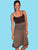 Scully Womens Brown 100% Cotton Empire S/L Dress