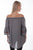 Scully Womens Charcoal Viscose Rope Tie S/S Tunic