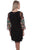 Scully Womens Black 100% Viscose Colorful 2-Piece S/S Dress