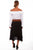 Scully Womens Black 100% Rayon Maxi Ruffle Skirt