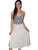 Scully Womens Ivory 100% Cotton Crochet Vent Skirt