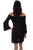 Scully Womens Black Polyester Ruffle L/S Dress