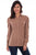 Scully Womens Sand Rayon Bustle Back L/S Blouse