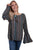 Scully Womens Dark Blue Rayon Braided L/S Blouse