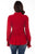 Scully Womens Red 100% Cotton Peplum L/S Tunic