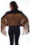 Scully Womens Black/Leopard Cotton Blend Fringe Denim Jacket