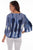 Scully Womens Blue Rayon Tie Dye S/S Tunic