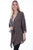 Scully Womens Sage Polyester Feathers Kimono