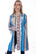 Scully Womens Multi-Color 100% Polyester Striped Duster