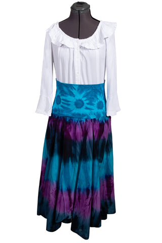 Scully Womens Blue 100% Cotton Tie Dye Skirt