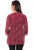 Scully Womens Fuschia Rayon Pullover Drape S/S Blouse