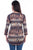 Scully Womens Multi-Color Polyester Reversible Ikat S/S Tunic
