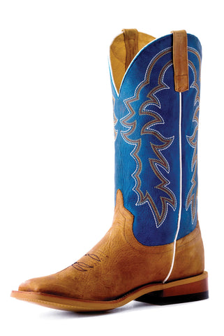 Horse Power by Anderson Bean Mens Pecan Leather Sugared Cowboy Boots
