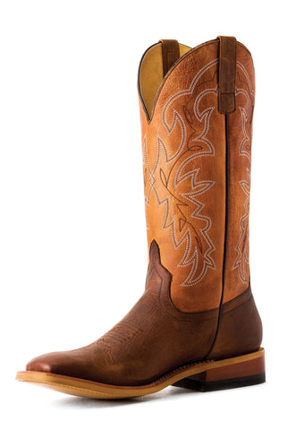 Horse Power by Anderson Bean Mens Brass Tang Leather Cowboy Boots