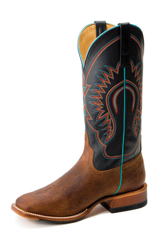 Horse Power by Anderson Bean Mens Black Ranch Leather Cowboy Boots