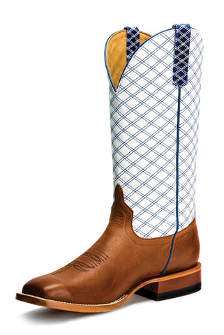 Horse Power by Anderson Bean Mens White Glove Leather Cowboy Boots