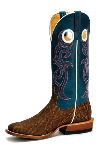 Horse Power by Anderson Bean Mens Leather Cognac Eleprint Cowboy Boots