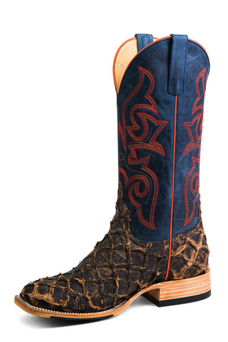 Horse Power Anderson Bean Mens Leather Toasted Big Bass Cowboy Boots