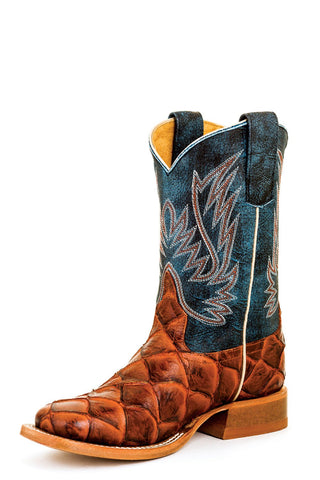 Horse Power by Anderson Bean Kids Boys Seas the Day Leather Cowboy Boots