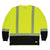 Berne Mens Yellow Polyester Hi-Vis Class 2 Color Block Tee L/S L TALL