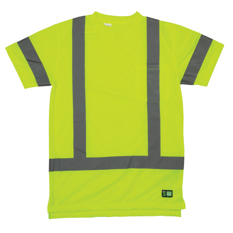 Berne Mens Yellow Polyester Hi-Vis Class 3 Performance S/S