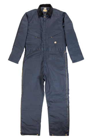 Berne Mens Navy Cotton Blend Deluxe Insulated Coverall