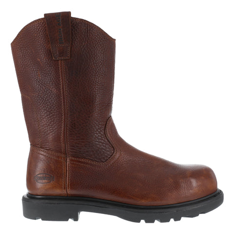 Iron Age Mens Brown Leather 11in Wellington Boots Hauler Comp Toe