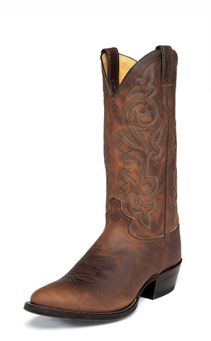 Justin Mens Bay Apache Leather Western Boots 13in Cowboy