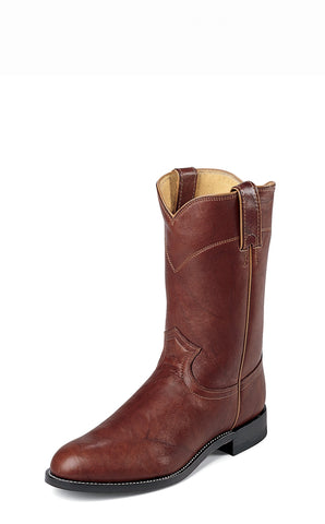 Justin Mens Chestnut Deerlite Leather Western Boots 10in Roper