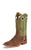 Justin Mens Green Ponteggio Leather Western Boots Bent Rail