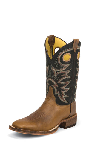 Justin Mens Tobacco Cowhide Leather Western Boots 11in Spiral
