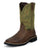 Justin Mens Green Cowhide Leather Work Boots 11in Stampede Steel Toe