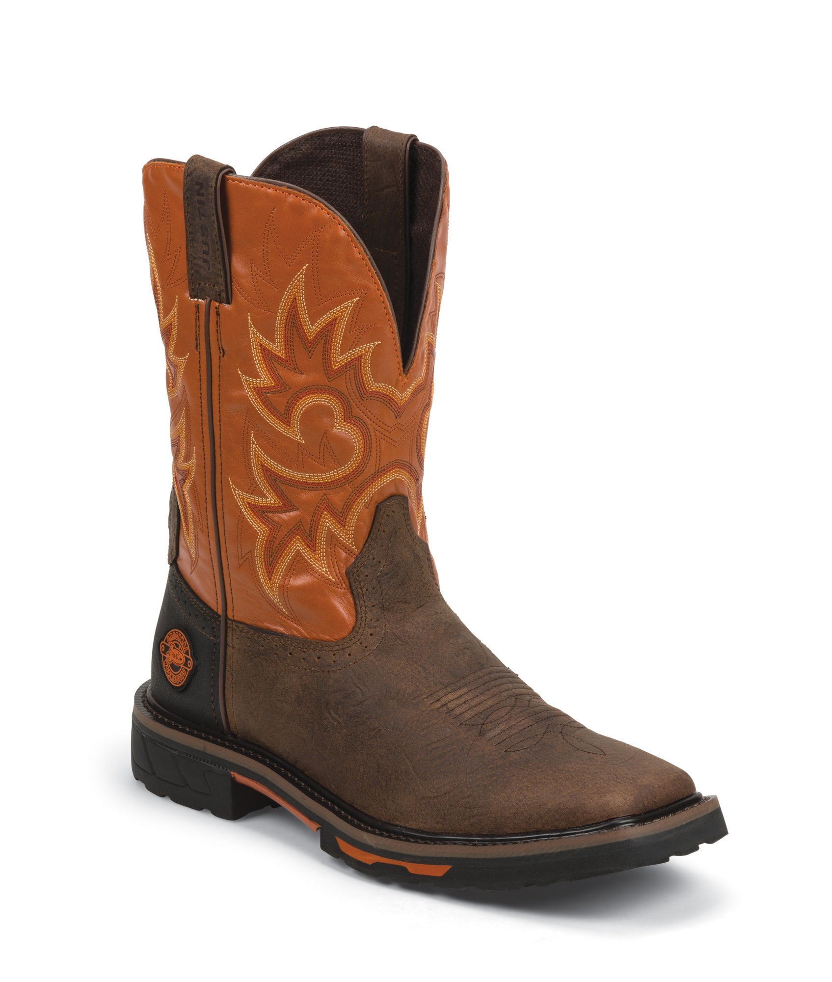 Orange justin boots Clearance
