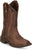 Justin Water Buffalo Womens Spice Brown Paisley Leather Cowboy Boots
