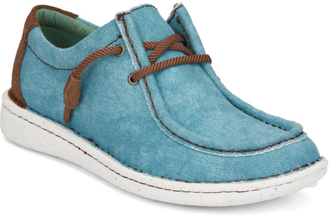 Justin Sneakers Womens Light Blue Hazer Canvas Slip-On Shoes