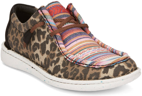 Justin Sneakers Womens Serape/Leopard Hazer Canvas Slip-On Shoes