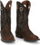 Justin 12in Mens Roasted Black Stampede Leather Cowboy Boots