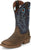 Justin 12in Mens Yale Blue Stampede Leather Cowboy Boots