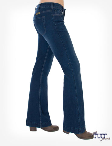 Cowgirl Tuff Womens Medium Wash Cotton Blend Jeans Just Tuff