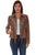 Scully Womens Sand Leather Beaded Yoke Jacket