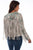 Scully Womens Vintage Cream Lamb Leather Turquoise Bead Jacket