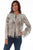 Scully Womens Vintage Cream Lamb Leather Turquoise Bead Jacket