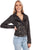 Scully Womens Black Leather Double Breasted Jacket