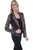 Scully Womens Black Lamb Leather Beaded Blazer Jacket