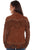 Scully Womens Brown Lamb Suede Leather Pick Stitch Fringe Jacket