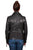 Scully Womens Black Lamb Leather Blazer Zip Jacket