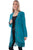 Scully Womens Dark Turquoise Leather Fringe Coat Jacket